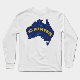 AUSTRALIA MAP AUSSIE CAIRNS Long Sleeve T-Shirt